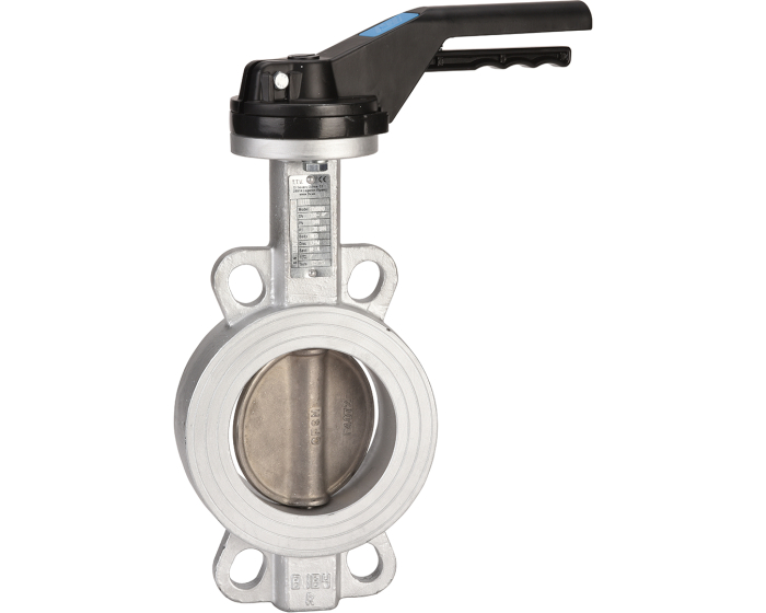 Carbon steel butterfly valve 1111 wafer CF8M disc/METAL seat DN40